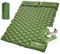 SOPPY Double Self-Inflating Camping Mat 10cm Thick - 2 Person Ultralight Sleeping Pad with Foot-Activated Pump, Waterproof Air Mattress for Couples Camping Hiking Backpacking - Olive Green