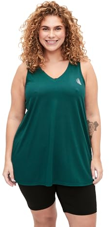 Zizzi Active by Damen Große Größen V-Ausschnitt Trainingsoberteil Größe Gr L Deep Teal