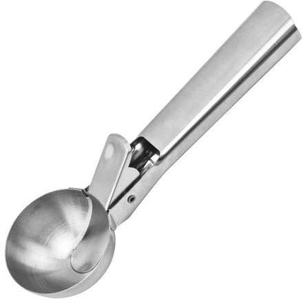 Cuchara de Helado,Sacabolas Helado Cuchara para Helado con Expulsor Fabricante de Bolas de Hielo Acero Inoxidable 304 para Frutas Helado Bolas De Carne Yogur Masa