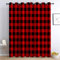 Verdunklung Svorhänge Schlafzimmer 220x215 cm, Geometrische Karierte Textur Schachbrett Thermo Isolierte Vorhänge, Waschbarer Rot Und Schwarz Polyester Vorhan, Anwendbar Kinderzimmer und Wohnzimmer