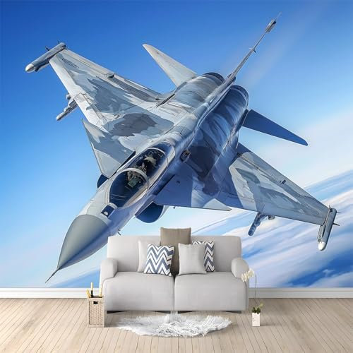 Art Fototapete Fighter Military Camouflage Sky Vlies Tapeten Moderne Flur Wanddeko Wandtapete Wohnzimmer Schlafzimmer Spielzimmer Tapete Wall Art Wandbilder 200x140 cm