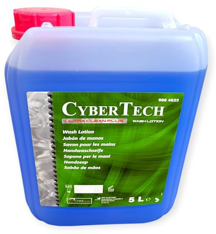 CyberTech – Ultra Clean Plus Waschlotion (5 Liter), sanfte und pH-hautfreundliche Handwaschseife, rückfettende Flüssigseife, frei von Parabenen, Seife & Alkali, Kanister