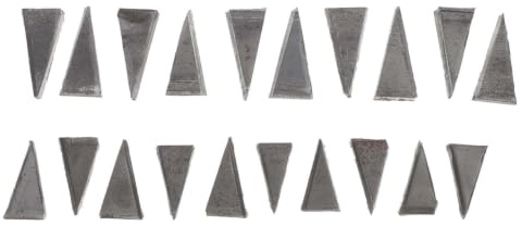 DOITOOL 20 Stielkeile für Hammer Axt, 2 Größen Metallkeile Griffbefestigung | 20 dreieckige Metallkeile in 2 Größen, je 10 Stück, zum Nachkeilen kompatibler Holzstiele an Hammer, Axt und Werkzeug im Set
