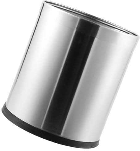Kichvoe Edelstahl Mülleimer Doppelwandiger Abfallbehälter Für Küche Büro Geruchshemmend Platzsparend Eleganter Papierkorb Für Kleine Räume Für Haushaltsmüll Recycling