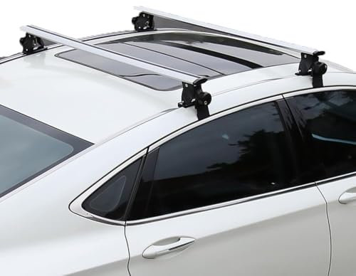 BSWNSJZT Auto Dachträger Crossbar für Audi A4 B8 Avant Wagon 2008-2012 2013 2014 2015 2016, Dachträger-Set Dachträger-Querstangen Dachträger aus Aluminium Zubehör,White
