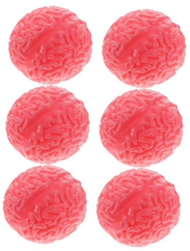 JOINPAYA 6stücke Teiliges Gehirn Stressball Realistische Simulation Gehirne Für Stressabbau Halloween-Dekoration Party- Antistressspielzeug Für Erwachsene