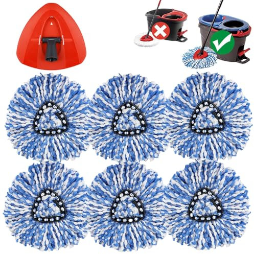 Red Spin Mop Head Base Compatible with Vileda RinseClean 2Tank Mop Head Replacement, Doesn’t fit Vileda Turbo 1 Tank Mops