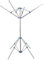 CROWNSHOP Rotary Washing Line 4 Arms 15M Metres of Clothes Line 142x142x160cm Washing Line Airers Clothes Airer Outdoor Portable Foldable Freestanding for Indoor Outdoor Dryer Caravan