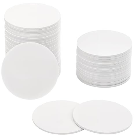 simarro 50 Stück NFC Tags, Ntag215 Blanko Weiß NFC Karten mit NFC-Fähigkeit, Einfach für Progarm Lesen Geschrieben, 25 mm Rund NFC Chip Kompatibel mit NFC fähigen Handys und Geräten (Kein Klebstoff)