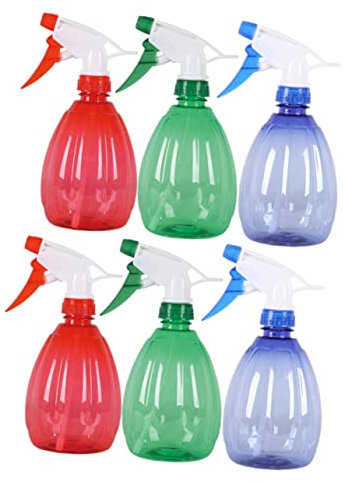 HEMOTON 6 Pièces Bouteilles Pulvérisatrices Vides Plastique de Bouteilles pour Arrosage de Plantes Nettoyage Couleurs