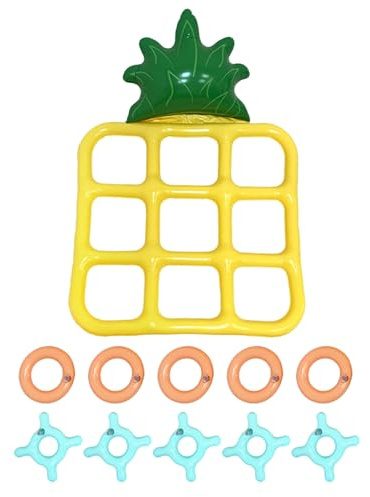 Ensemble De Jeux De Lancement De Piscine - d'eau Ensemble pour Et Adultes | Jeux De Table De Jouets Gonflables pour La Piscine | Jeu D'échecs Flottant en Forme D'ananas | Set D