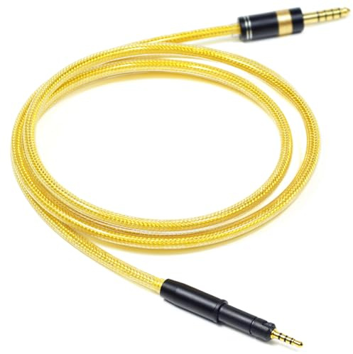 GUCraftsman 6N OFC Silver-Plated with Metal Shielding Layer 4.4mm 3.5mm Headphone Upgrade Cable for SENNHEISER HD 599 HD 560S HD 505 HD 569 HD 599 SE HD 550 HD 400S HD 400 PRO (3.5mm Plug)