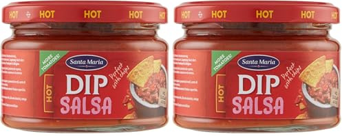 Santa Maria Dip Salsa, Salsa Piccante Al Pomodoro, Con Aglio E Jalapenos, Ideale Come Accompagnamento Alle Tortilla Chips, Per Condire Verdure Fresche O Bruschette, Gusto Corposo E Deciso, 250 g
