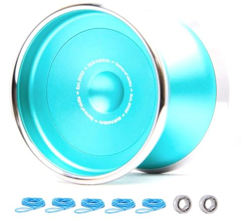 Skill Addicts Pro Yoyo - Yo-Yo Profesional de Metal, Trucos Avanzados | Yoyo unresponsive moderno con cuerdas y rodamiento premium de recambio para giros extra largos. App SkillAddicts Yoyo
