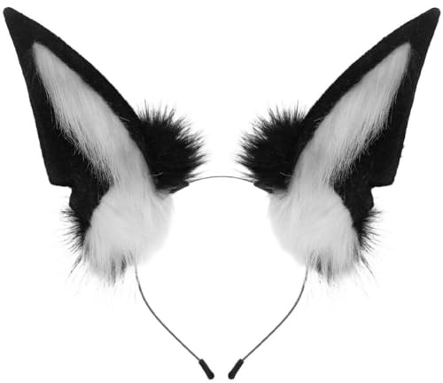 Zghhc Serre-tête Oreilles De Loup De Renard, Accessoire De Coiffure pour Cosplay Animalier.
