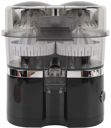 GLOGLOW Presse-agrumes électrique à Double Tête – Extracteur de Jus Portable 100 W (15 000 tr/min) – Rapide et Efficace pour Oranges, Citrons, Pommes, Kiwis, Raisins et Pamplemousses – (BLACK)