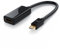CSL-Computer Ultra HD DisplayPort-auf-HDMI-Adapter-Konverterkabel, kompatibel mit HDMI 2.0 HDR-XR155E, 0,15 m, Schwarz