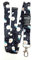 SpiriuS Breakaway Lanyard neck strap for women for id card badge holder with metal clip 2cmx43cm (daisies flowers black)