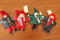 4er Set Elfenhänger, Christbaumanhänger aus Filz, Holz und Strick, H ca.10 cm