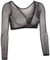 Women's Seamless Arm Shaper Slim Upper Sleeves Top Body Shaper Compression Vest Mesh Long Sleeves Bottoms (Black, L)