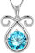Aurora Tears Widder Halskette 925 Sterling Silber 12 Sternzeichen Anhänger Konstellation März Birthstone Halsketten CZ Horoskop Schmuck Geschenk für Frauen und Mädchen DP0134B
