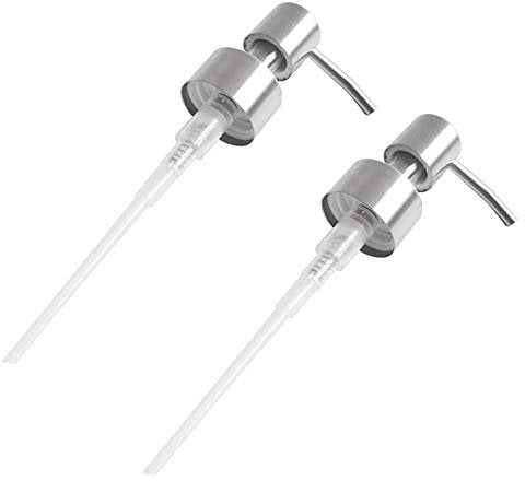 Nakw88 2 Pz Sapone Dispenser Pompa Testa, Acciaio Inox Pompa Testa Ricambio per Liquido Bottiglia
