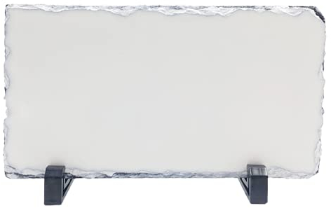 MR.R Sublimationsrohlinge Schiefertafel Schieferplatte Rechteckiger Bilderrahmen, kundenspezifischer Bilderrahmen, Neuheit für Hochzeit, Foto Schiefer, Babygeburt, 6,3 x 11,8 Zoll 16 x 30 cm