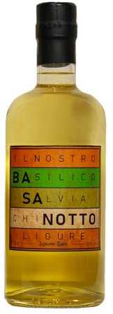 BASANOTTO Liquore Tipico Ligure Artigianale – Ricetta Tradizionale Ligure, Distillato Selezionato da Ingredienti Naturali di Alta Qualità, Gusto Unico per Aperitivi, Cocktail e Digestivi