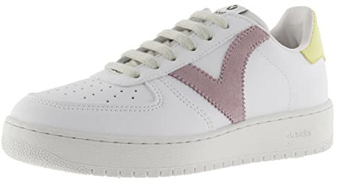 victoria Low-Top Unisex Madrid Leder-Effekt & Kontrast-Farbigeteile 1258201 für Erwachsene ROSA 39