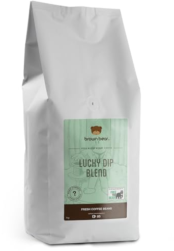 Coffee Beans 1kg - Wonky Zero Waste Beans - Brown Bear Lucky Dip Mystery - For All Coffee Machines - Light to Medium to Dark Roast - Donation to Free The Bears