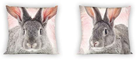 Wild Rabbit Hase Kissen Dekokissen 40x40 cm