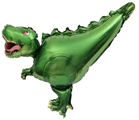 Zebra Balloons T-Rex 1 Dinosaurier-Folienballon, 90 cm, Grün