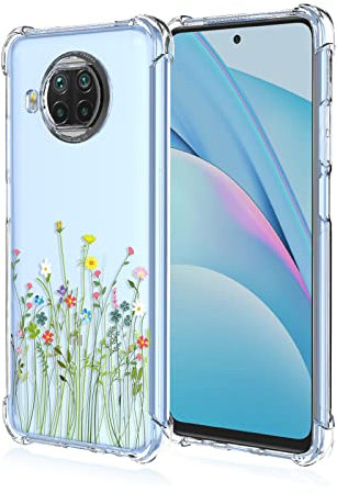 XINYEXIN Case for Xiaomi Mi 10T Lite 5G, Painting Flower Pattern Clear Case Soft TPU Silicone Case Slim Shockproof Bumper Girl Women Phone Cover - Flower Bush