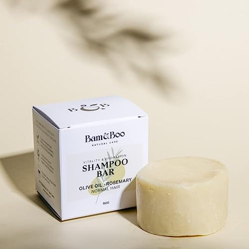 Shampoing Solide Bio Cheveux Secs Nourrissant et Revitalisant 90gr - Shampoing Sans Sulfate ni Parabens PH Neutre - Huile d'Olive et Açaï - Shampoing Naturel pour Femme et Homme Vegan et Ecologique