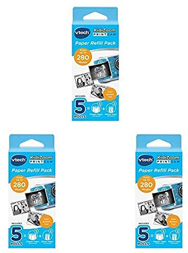 Vtech KidiZoom Print Cam - Thermopapier 80-417449 Kinderkamera, Mehrfarbig, 3er Pack
