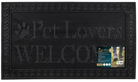 JVL Fauna Lovers Scraper Rubber Pin Doormat, 40x70cm