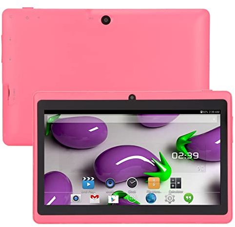 7 Inch Kids Tablet, 32GB Quad Core Eye Protection Kids Tablet,Support Wifi, Bluetooth,GPS Multifunction, Ront and Rear Dual Cameras, Puzzle Early Education Tablet PC Gifts for Kids Birthday(Pink)