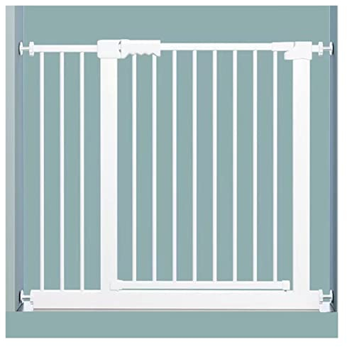 LVLDAWA Haustiertor Für Treppe Türöffnungen, Extra Widel Zaun Türen, Innentrennwand Mit Wandprotektoren Erweiterungen Für Türöffnungen Treppenhäuser (Farbe : Weiß, Größe : 223cm)