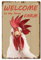 CREATCABIN Metall-Blechschild „Welcome to The Funny Farm“ Retro-Poster Mit Zitaten Vintage-Wandbehang Dekoration Für Bauernhof Hof Bauernhaus Zuhause Wohnzimmer Schlafzimmer 20x30cm