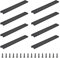 MOROBOR Matte Black Finger Edge Pull, 8pcs verdeckter Griff moderner Stil Schubladengriff, Aluminiumlegierung unsichtbarer Griff Schrank Griff für Haus Küche Schrank Schublade/300mm