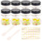12 Pcs Empty Plastic Cosmetic Jars, 5ml Sample Containers Pots Bottles,sample pots for cosmetics, Travel Cosmetic Jar Pots with Lids,travel pots for cream,travel cream pots for toiletries