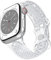 BolYel Bracelet Compatible avec Apple Watch 42mm 44mm 45mm,Lignes de diamants transparents Bracelet de remplacement pour Apple Watch Series 8/7/6/5/4/3/2/1/SE,Blanc