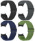 Yunshare Elastic Watch Straps For Samsung Galaxy 6/5/4 40mm 44mm/Galaxy 6 Classic 43mm 47mm/Watch 5 Pro 45 mm/Galaxy 4 42mm 46mm Stretch Nylon Solo Loop Women Men, Black+Grey+Indigo+Navy Green