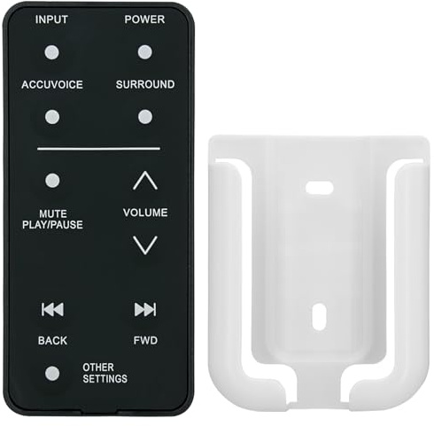 Replacement Remote Control for ZVOX Legacy Models SoundBase 555 and 580(with Mounting Bracket)