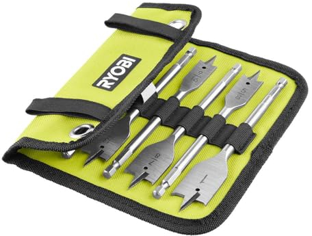 RYOBI 10 PC. Wood Spade Bit Set with Carry Case