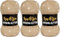Rome Yarn Angora Glitter Garn | #2 Fine, Sport (USA), 4 ply (UK) | Metallic-Wolle | Glitzerndes Garn zum Stricken und Häkeln Simli Wolle (3 Knäuel, 837 Beige)