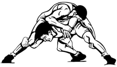 17.9x9.8CM Wrestling Aufkleber Auto Styling Zubehör Silhouette Vinyl Grafik Motorrad Fahrrad Dreirad Kühlschrank Toilette Spielzimmer Küche Abziehbild Dekoration Aufkleber