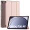 CoBak Smart Case for Samsung Galaxy Tab A9 Case 8.7 Inch 2023 - PU Leather Smart Cover, Translucent Hard Shell, Multi-Viewing Angles, Rose Gold.