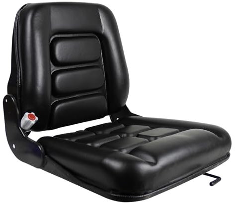 IPSU Siège De Chariot Élévateur Universel, Siège De Tracteur en Cuir avec Micro-Interrupteur et Dossier À Angle Réglable, Sièges Mécaniques Robustes pour Pelle, Chargeuse Compacte