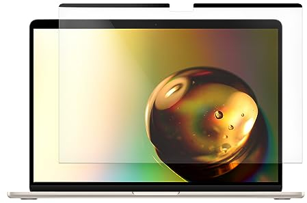 kwmobile Screen Protector Compatible with Apple Macbook Air 13.6 M3 2024 A3113 - Screen Protector Matte Anti-Glare Magnetic Film for Laptop